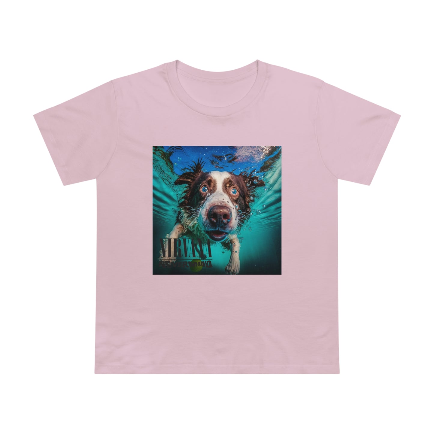 Border Collie Nirvana Nevermind Feminine Cut T-Shirt