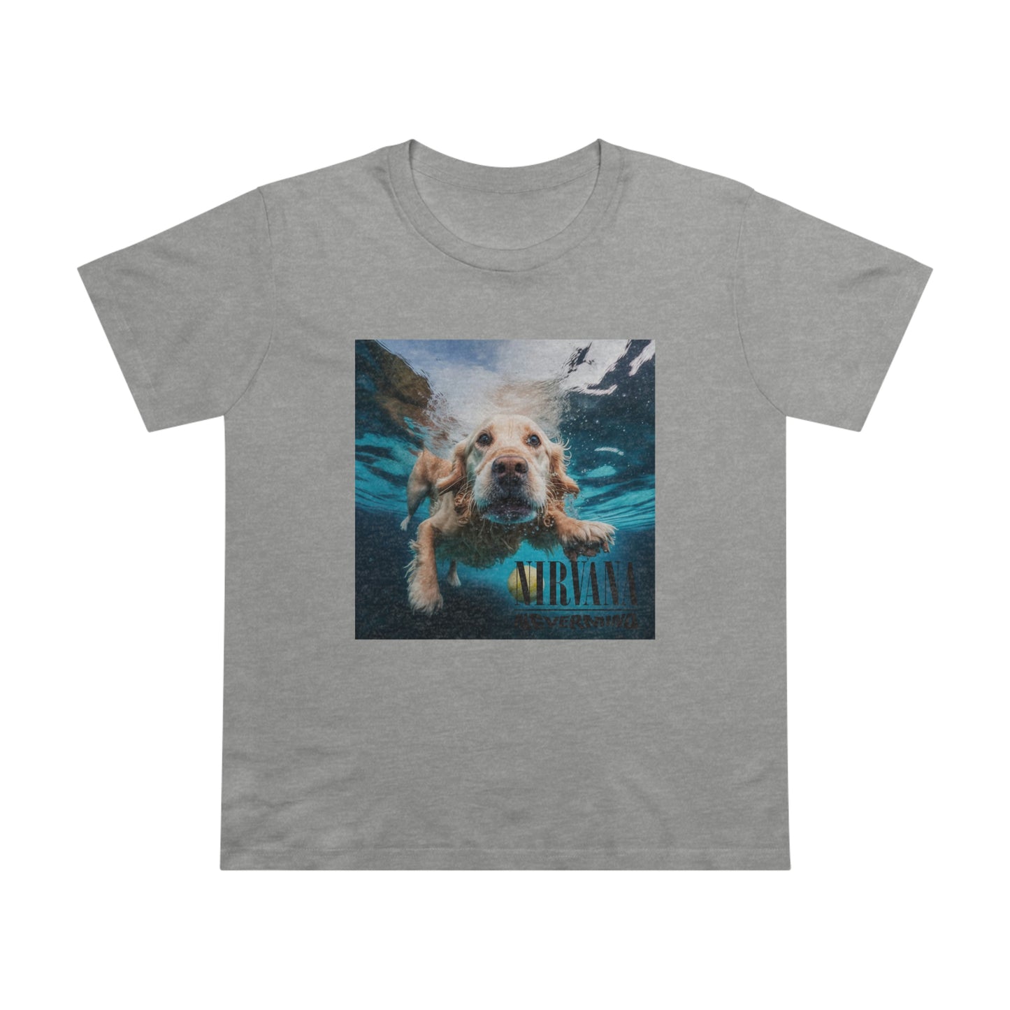 Golden Retriever Nirvana Nevermind Feminine Cut T-Shirt