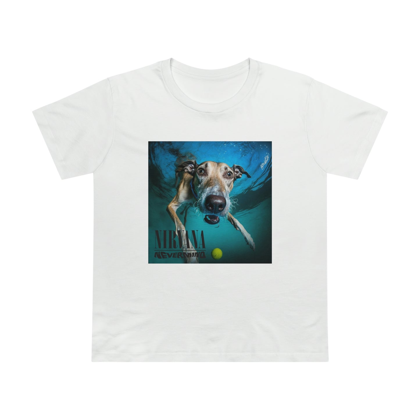 Greyhound Nirvana Nevermind Feminine Cut T-Shirt