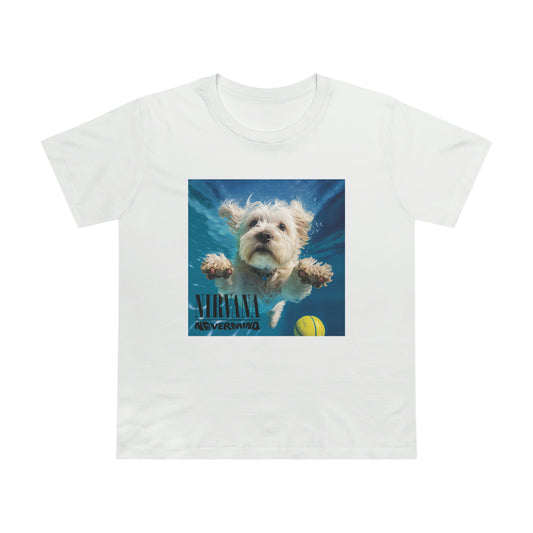 Maltese Terrier Nirvana Nevermind Feminine Cut T-Shirt