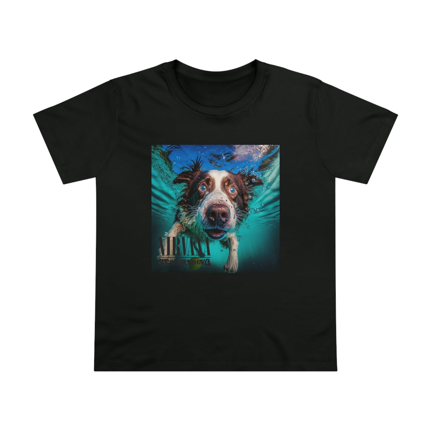 Border Collie Nirvana Nevermind Feminine Cut T-Shirt