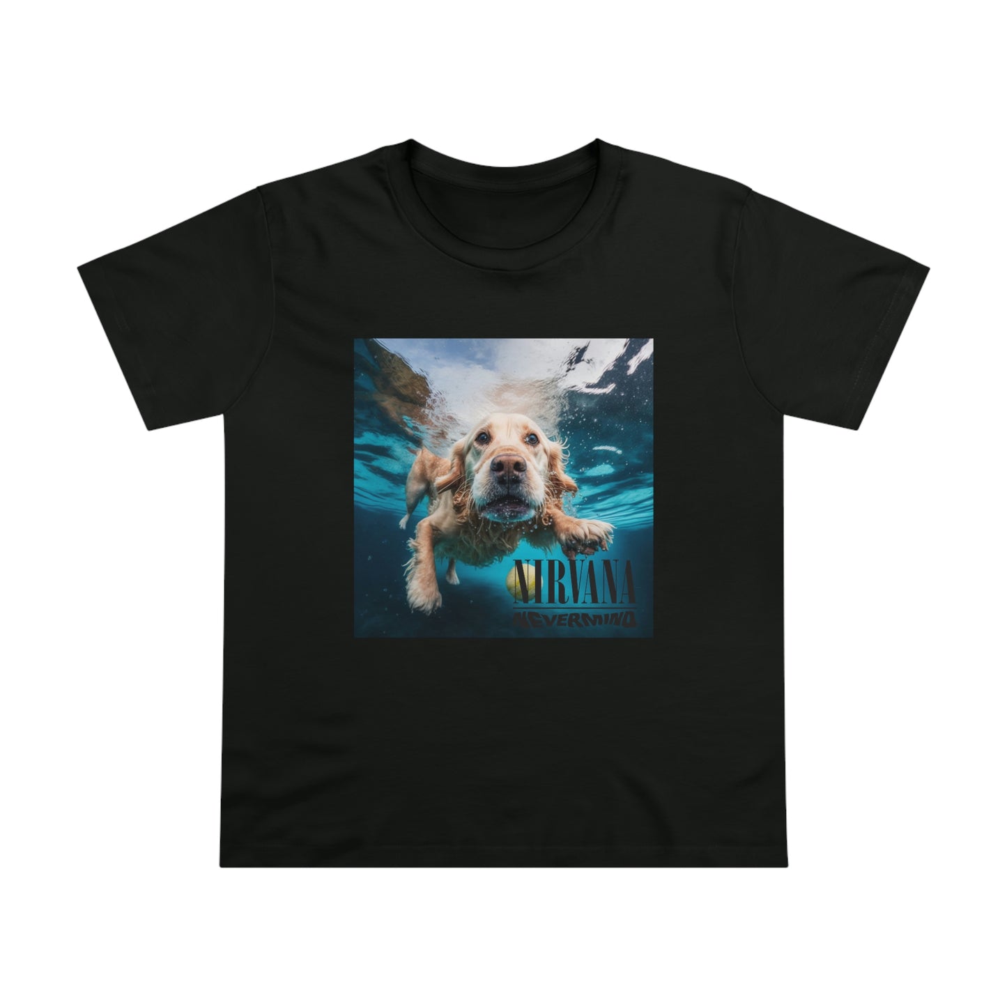 Golden Retriever Nirvana Nevermind Feminine Cut T-Shirt