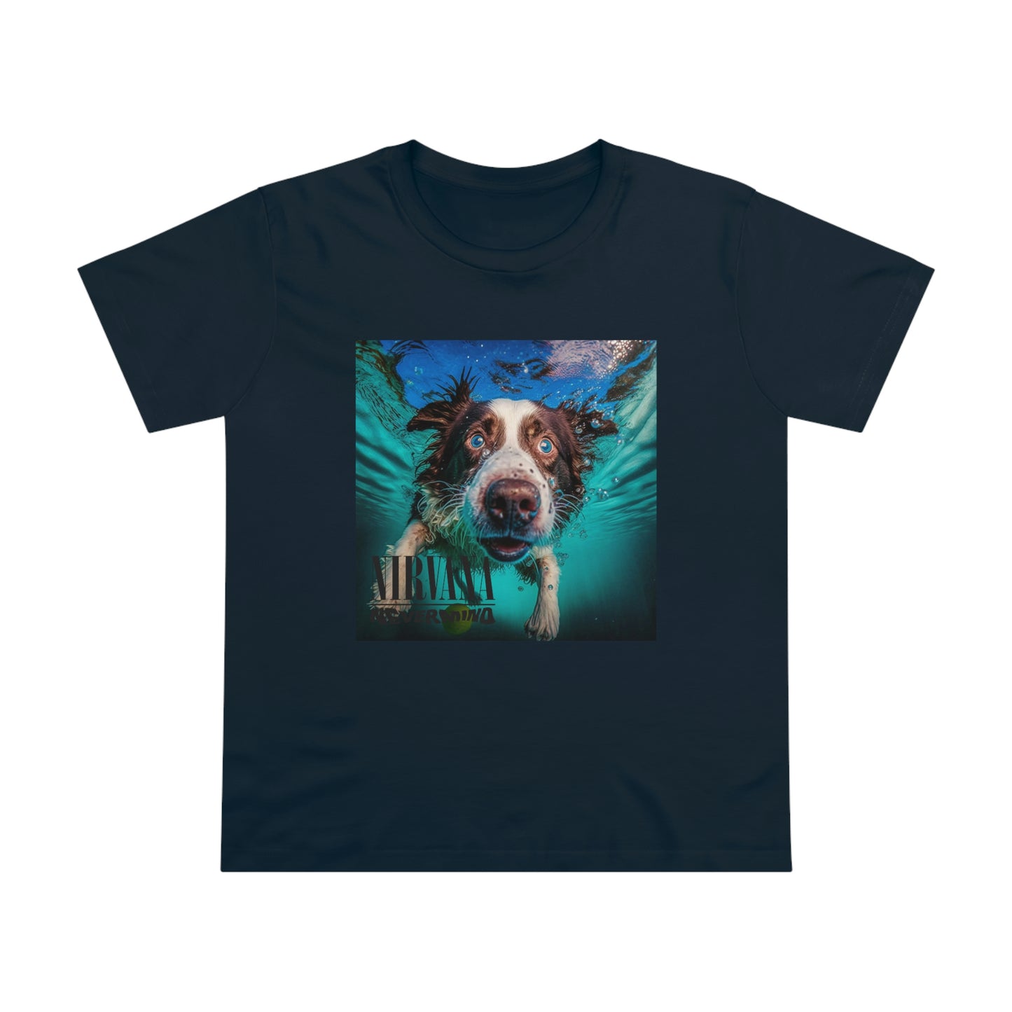 Border Collie Nirvana Nevermind Feminine Cut T-Shirt