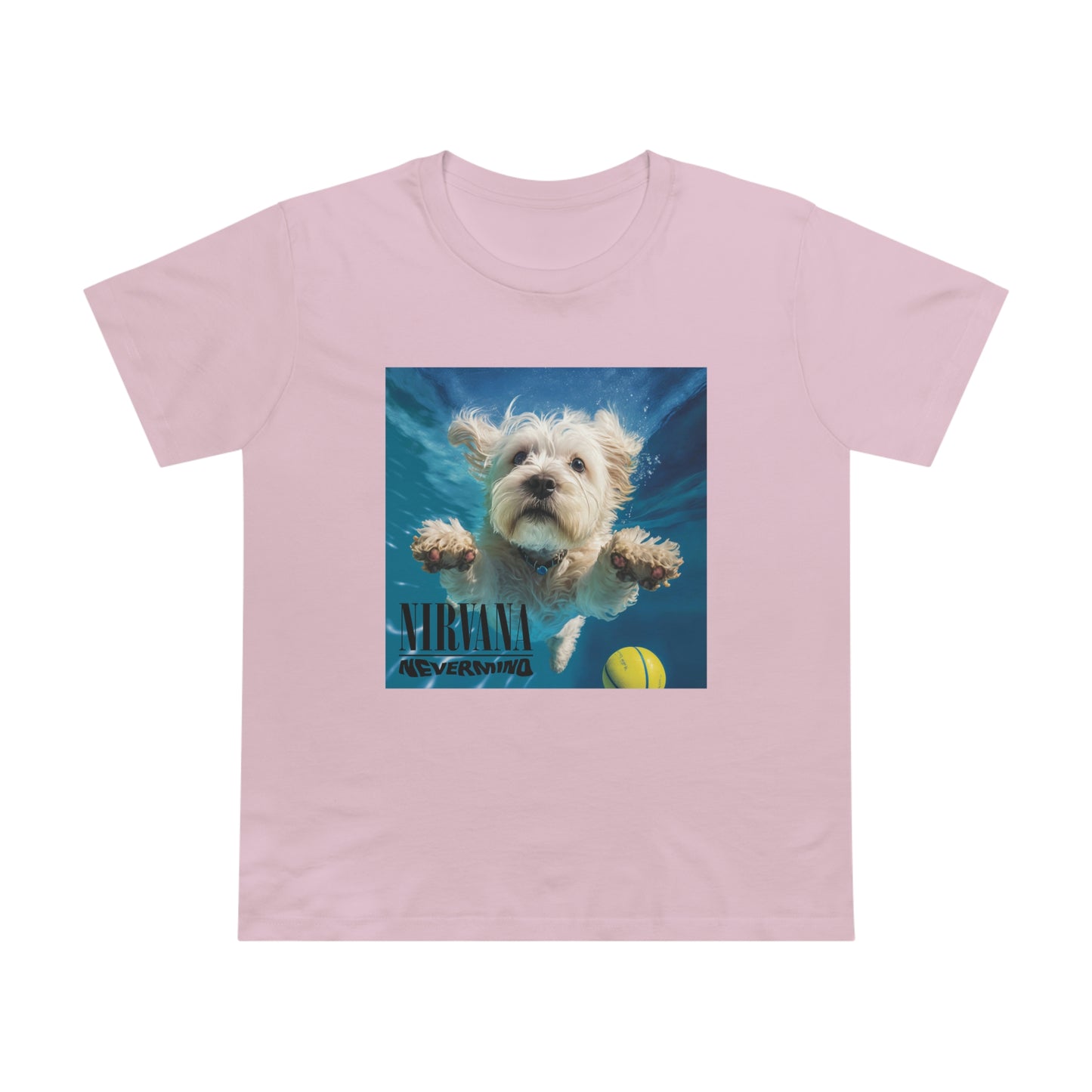 Maltese Terrier Nirvana Nevermind Feminine Cut T-Shirt