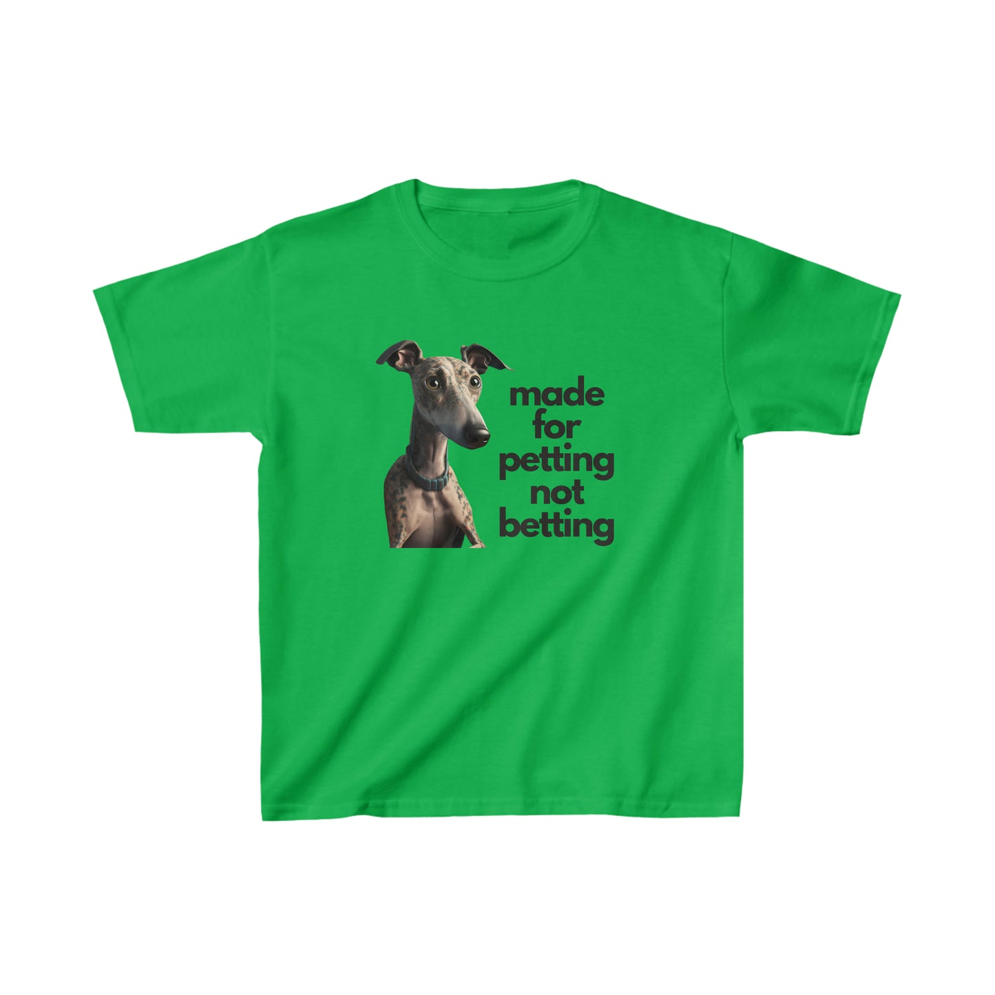 Petting not Betting Greyhound Kids T-Shirt