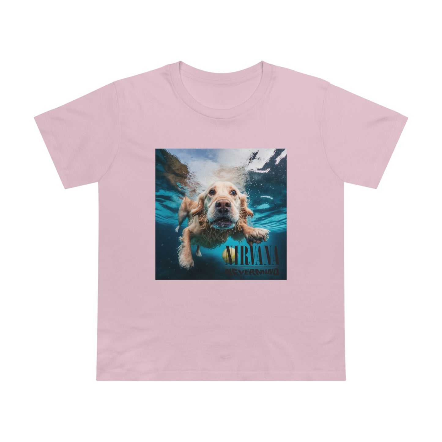 Golden Retriever Nirvana Nevermind Feminine Cut T-Shirt