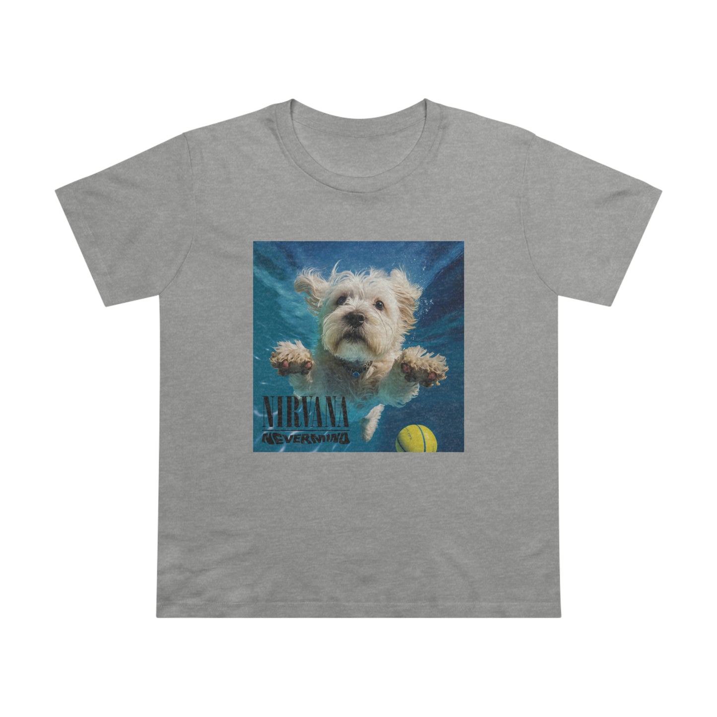 Maltese Terrier Nirvana Nevermind Feminine Cut T-Shirt