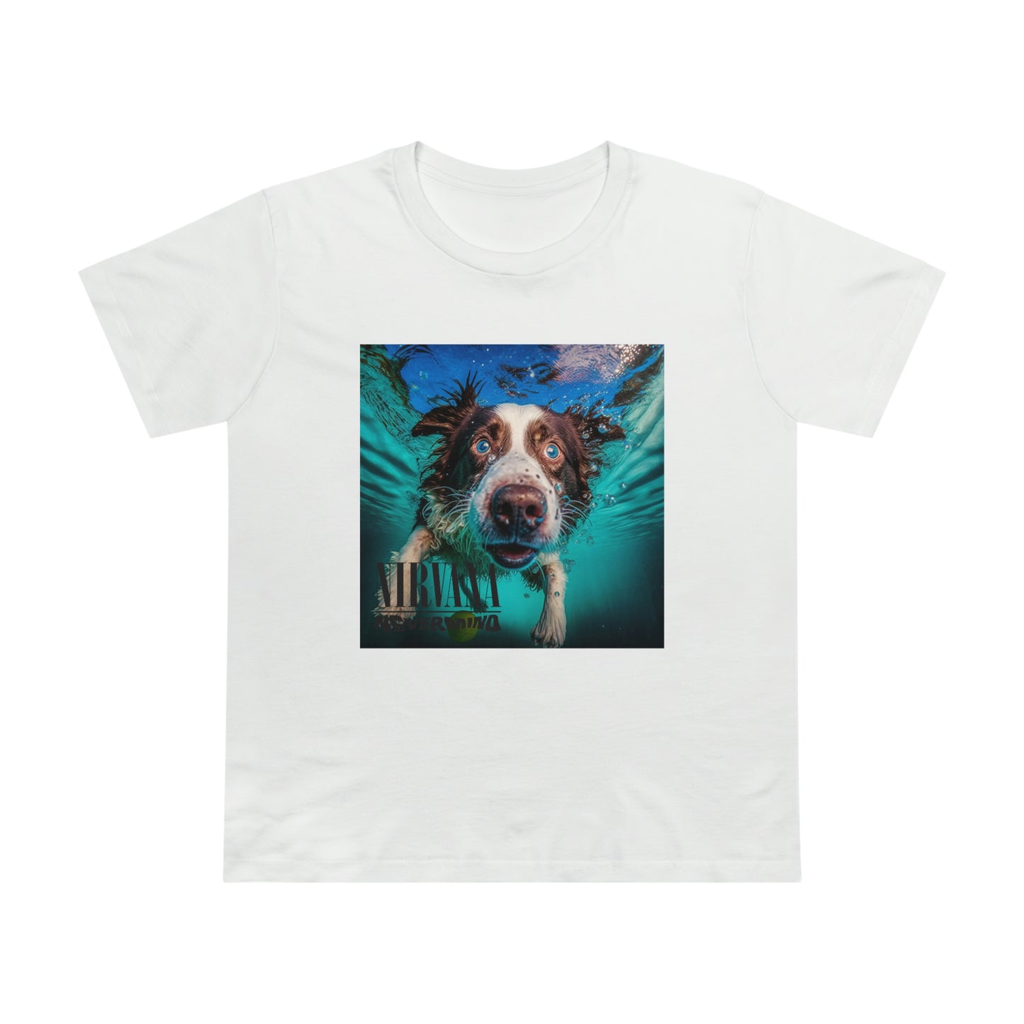 Border Collie Nirvana Nevermind Feminine Cut T-Shirt