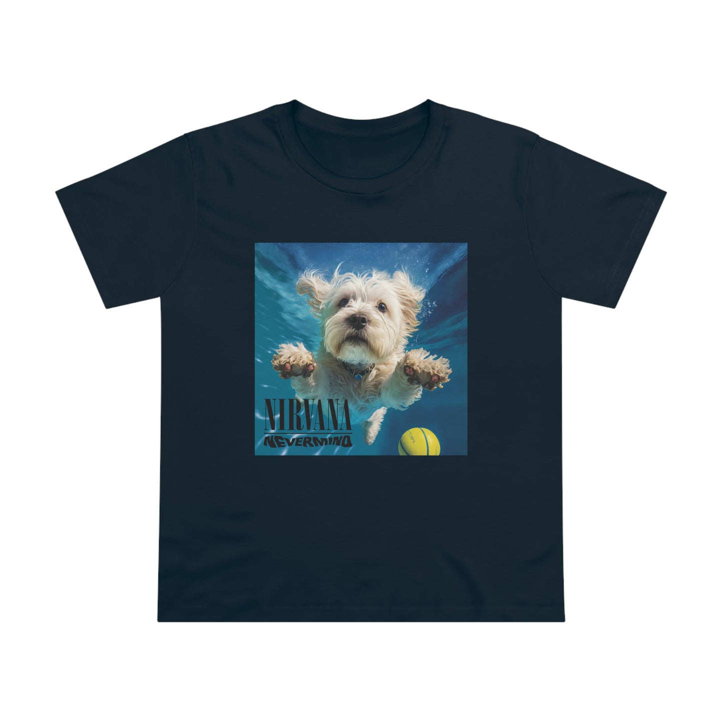 Maltese Terrier Nirvana Nevermind Feminine Cut T-Shirt