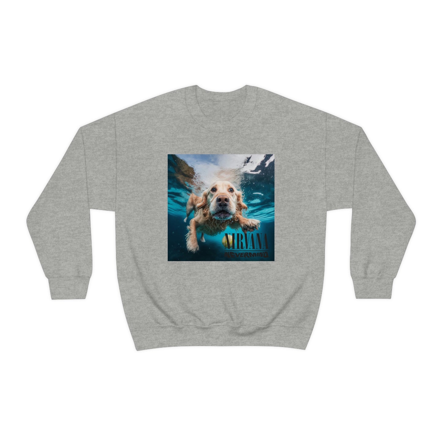 Golden Retriever Nirvana Nevermind Crewneck Sweatshirt