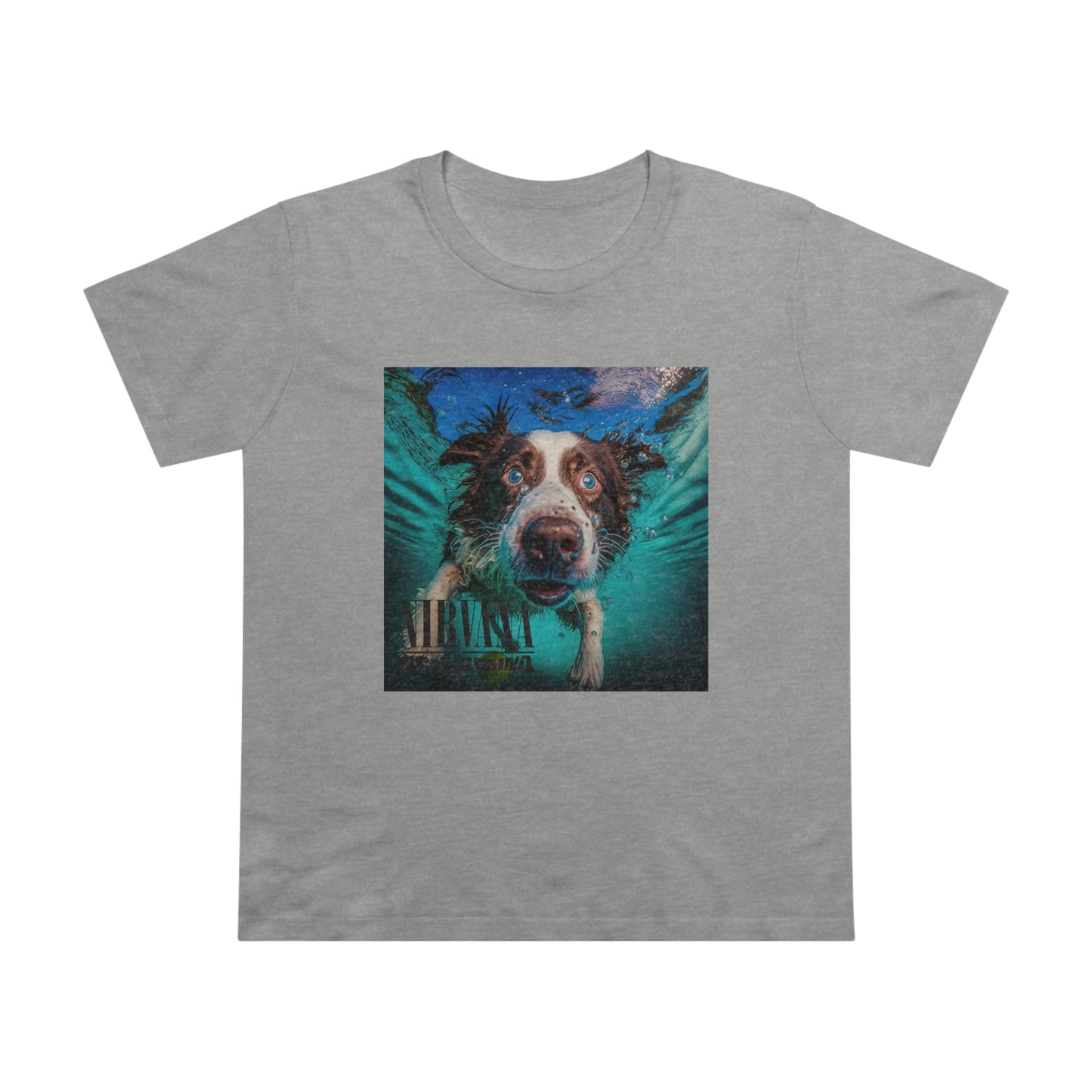 Border Collie Nirvana Nevermind Feminine Cut T-Shirt